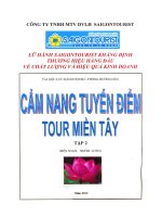 Cẩm nang tuyến điểm tour miền tây