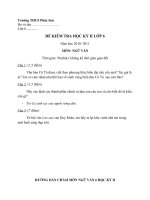 Đề thi Văn 6 HK II