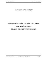 Một số bài toán cơ bản của hình học không gian trong quan hệ song song (SKKN)