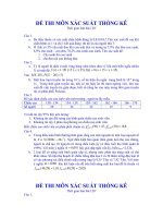 ĐỀ THI XÁC SUẤT THỐNG KÊ