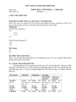 Mẫu giáo án ra đề kiểm tra (Sinh)