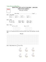 KTGKII-TOÁN-TV+ĐÁP ÁN LỚP 2(hay)