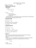 CÂU hỏi  ôn tập 1 TIẾT   kì i   lý 9