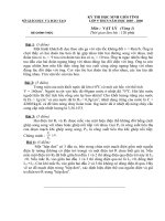 ĐỀ THI VÀ ĐÁP ÁN HSG TỈNH