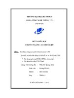 Tìm hiểu công cụ Adobe Dreamweaver CS3 và ứng dụng ngôn ngữ PHP xây dựng website bán hàng trực tuyến động kết nối cơ sở dữ liệu MySQL