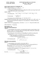 Đề- ĐA Toán thi thử ĐH lần 2