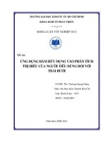 Ứng dụng hàm hữu dụng vào phân tích thị hiếu của người tiêu dùng đối với trái bưởi  Chuyên đề tốt nghiệp  TP.HCM  Trường Đại Học Kinh Tế