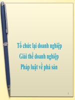 Slide môn pháp luật kinh tế: Tổ chức lại, chuyển đổi, phá sản doanh nghiệp