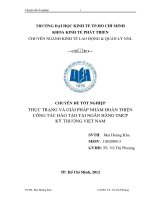 Thực trạng và giải pháp hoàn thiện công tác đào tạo tại Ngân hàng TMCP Kỹ Thương Việt Nam