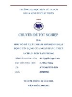 Một số đề xuất nhằm mở rộng hoạt động tín dụng của Ngân hàng TMCP Á Châu - Phòng Giao Dịch Tân Phong