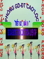 Tiết 52 - hình 9:Độ dài đường tròn,cung tròn