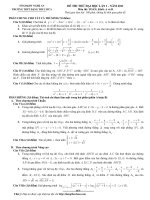 ĐỀ VÀ ĐÁP ÁN TOÁN THI THỬ ĐH L1 ĐẶNG THÚC HỨA