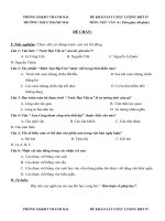 Đề thi khảo sát Ngữ Văn 7, 8, 9