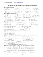 ĐỀ CƯƠNG ÔN TẬP HỌC KÌ II- MÔN TOÁN - LỚP 10 CƠ BẢN