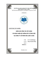 Đánh giá công tác xây dựng và hoàn thiện hệ thống mô tả công việc tại Công ty Cổ phần Hữu Liên Á Châu