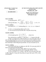 đề thi tuyển sinh vào lớp 10 môn toán thpt chuyên nguyễn trãi tỉnh hải dương