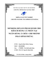 Mở rộng bó sản phẩm dành cho khách hàng cá nhân tại Ngân hàng Á Châu - Chi nhánh Phan Đình Phùng