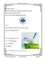 Đồ án: CÔNG NGHỆ SẢN XUẤT SỮA CHUA UỐNG VỊ KIWI