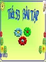 Tiet 54 Bai tap  Chua mot so BT  Sinh hoc7