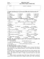 ĐỀ KT ANH LỚP 9 HK2