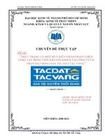 Thực trạng và một số ý kiến nhằm hoàn thiện công tác động viên khuyến khích tại Công ty Cổ phần Bất động sản Tấc Đất Tấc Vàng