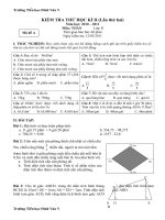 Đề + ĐA KTHK II (lần 2) Toán 5 SANHO