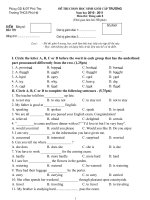 Đề thi học sinh giỏi tiếng anh