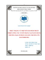 Thực trạng và một số giải pháp hoàn thiện công tác tuyển dụng tại Ngân hàng Thương mại cổ phần Sài Gòn Thương Tín (Sacombank)