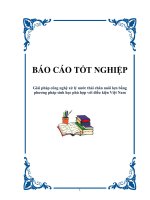 Luận vănGiải pháp công nghệ xử lý nước thải chăn nuôi lợn bằng phương pháp sinh học phù hợp với điều kiện Việt Nam