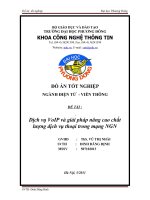 đồ án kỹ thuật viễn thông  Dịch vụ VoIP và giải pháp nâng cao chất lượng dịch vụ thoại trong mạng NGN