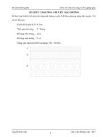 Đề bài Lập thiết kế tổ chức thi công mặt đường tuyến A