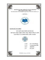 Xây dựng hệ thống đánh giá kết quả thực hiện công việc theo công cụ KPI tại Công ty Cổ phần Hữu Liên Á Châu