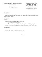 Đề thi HK2 Ngữ văn 8 (2009 - 2010)