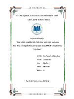 Hoạch định và phân tích chiến lược phát triển hoạt động huy động vốn nguồn tiền gửi tại Ngân hàng TMCP Công thương Việt Nam