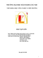 Tiểu luận Ứng dụng hệ thống thông tin địa lý GIS trong giám sát và dự báo các sự cố môi trường