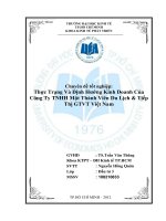 Thực trạng và định hướng kinh doanh của Công ty TNHH Một thành viên du lịch và tiếp thị GTVT Việt Nam