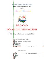 báo cáo đồ án chuyên ngành “xây dựng website bán nước giải khát”