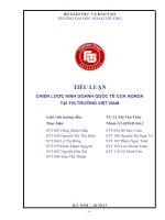 Chiến lược kinh doanh quốc tế của Honda tại thị trường Việt Nam