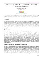 Lịch sử phát triển của bảng hệ thống tuần hoàn