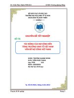 Tác động của nợ công đến tăng trưởng kinh tế Việt Nam vấn đề nợ công Việt Nam  Chuyên đề tốt nghiệpTP.HCM  Trường Đại Học Kinh Tế