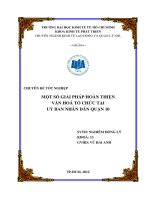 Một số giải pháp hoàn thiện văn hóa tổ chức tại UBND quận 10 ( Chuyên đề tốt nghiệp TP.HCM  Trường Đại Học Kinh Tế )