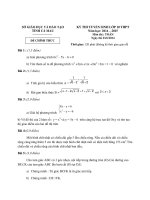 đề thi và đáp án tuyển sinh vào lớp 10 tỉnh cà mau