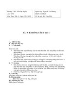 Giáo án toán 11 bài khoảng cách