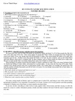 ĐỀ CƯƠNG ÔN TẬP HỌC KÌ II-TIẾNG ANH 10 HAY