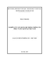 Nghiên cứu xây dựng hệ thống thông tin phục vụ du lịch tại Việt Nam