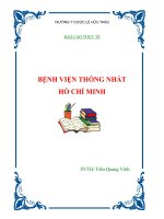 báo cáo thực tế YHCT tại bv thống nhất