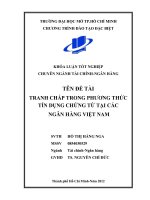 Tranh chấp trong phương thức tín dụng chứng từ tại các Ngân hàng Việt Nam