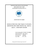Đánh giá tiềm năng, thực trạng và xây dựng định hướng phát triển thương mại - dịch vụ Quận 2 - TP.HCM đến năm 2020