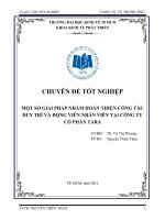 Một số giải pháp nhằm hoàn thiện công tác duy trì và động viên nhân viên tại Công ty Cổ phần TARA