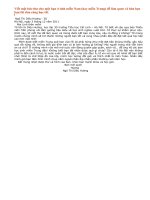 Viết một bức thư cho một bạn ở tỉnh miền Nam